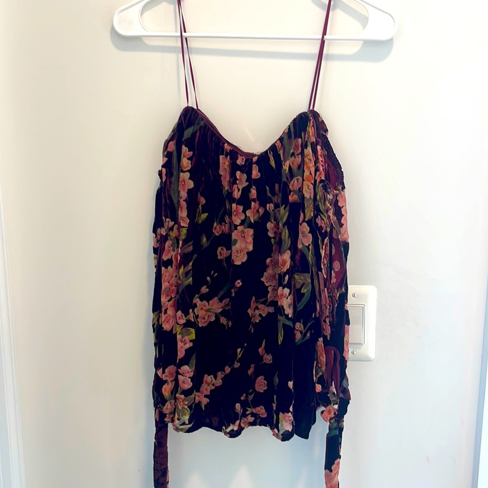 Off the shoulder velvety top